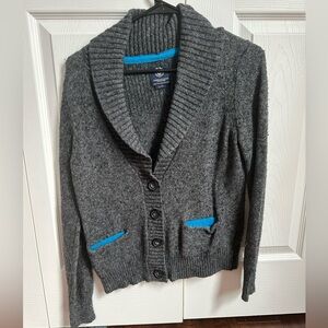 Gray American eagle cardigan. Size L.